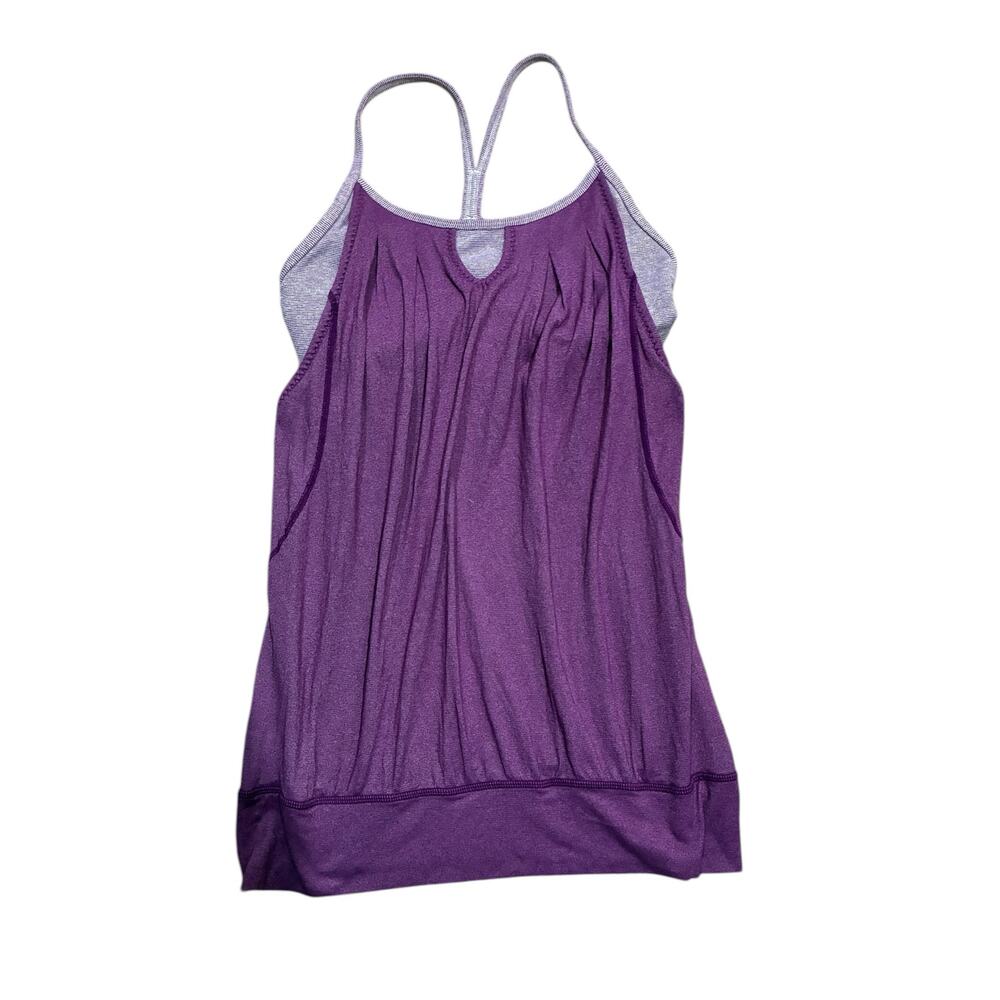 Lululemon Purple Flowy Yoga Tank with Bra